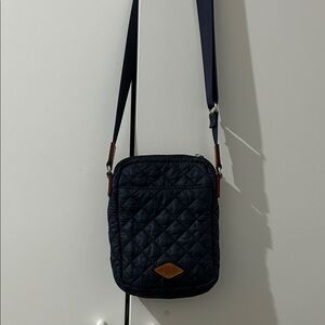 Quilted Navy Crossbody Bag